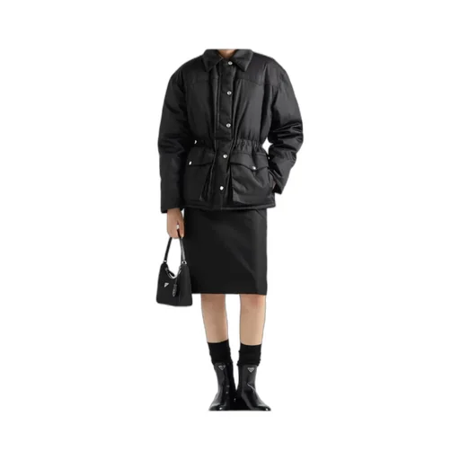 Drawstring Buttoned Down Jacket