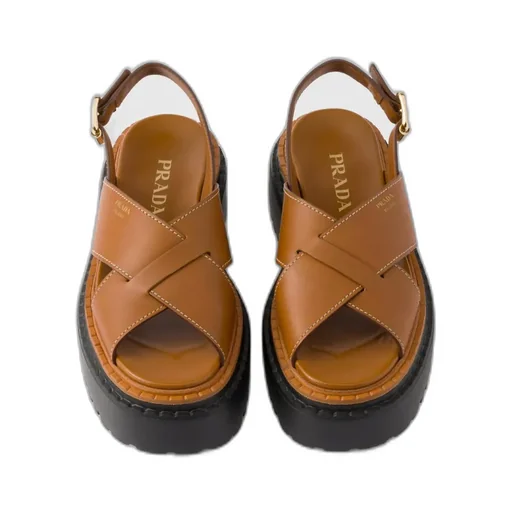 Leather Crisscross Sandals