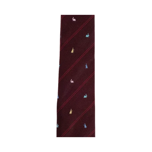 Rabbit Embroidered Tie