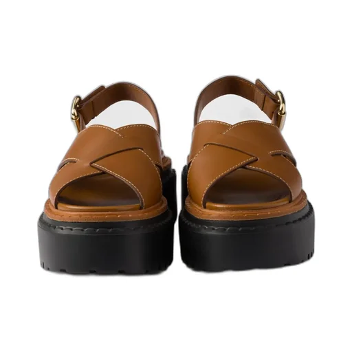 Leather Crisscross Sandals