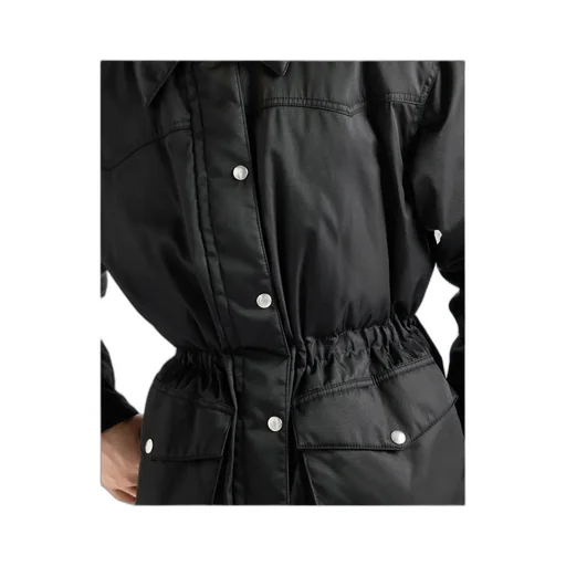 Drawstring Buttoned Down Jacket