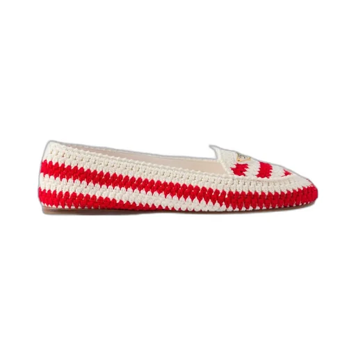 Embroidered Crochet Loafers