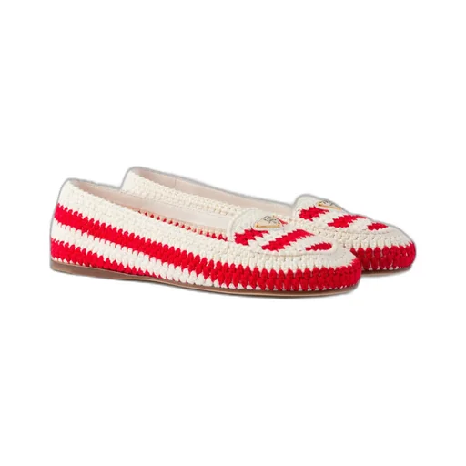 Embroidered Crochet Loafers
