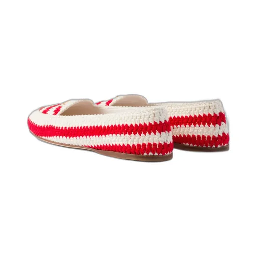 Embroidered Crochet Loafers