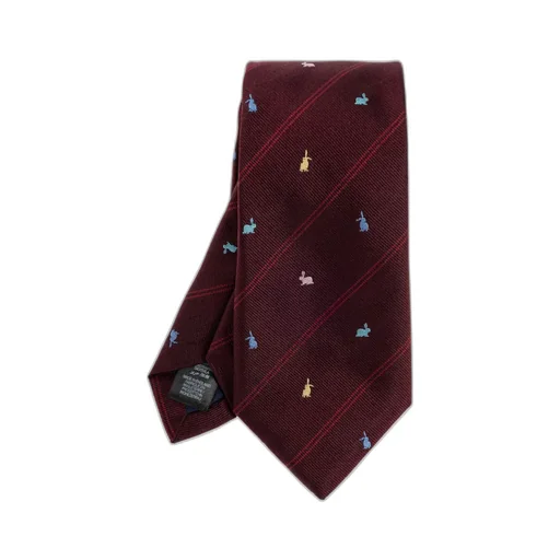 Rabbit Embroidered Tie
