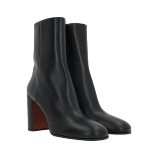 Triangle-Logo High-Heeled Boots