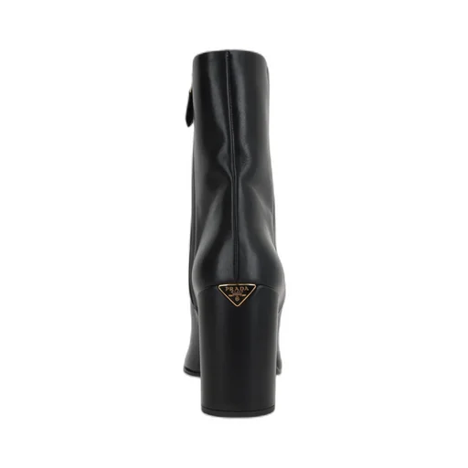 Triangle-Logo High-Heeled Boots