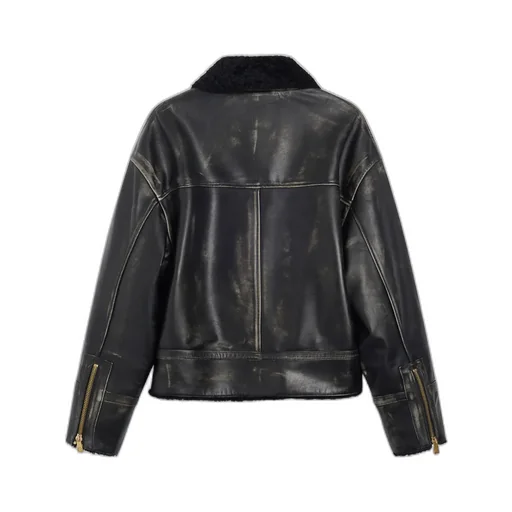 Shearling-Collar Jacket