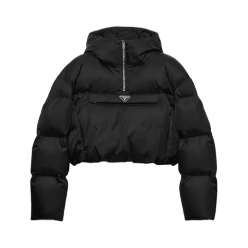Re-Nylon Cropped Down Jacket