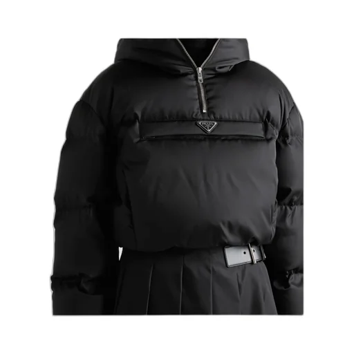 Re-Nylon Cropped Down Jacket