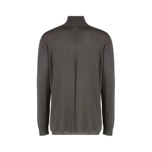 Rick Owens Concordians Oversized Turtle In Dark Dust Ribbed Knit