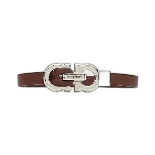 Gancini Leather Bracelet