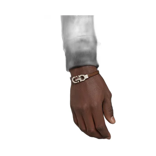 Gancini Leather Bracelet