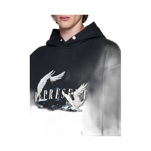 Swan Logo Printed Hoodie