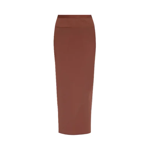 Pleated Midi Textured Skirt