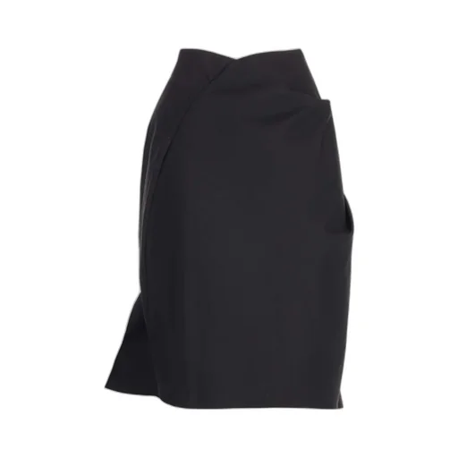 Draped Cotton Mini Skirt
