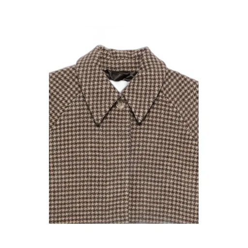Houndstooth Pattern Cotton Jacket