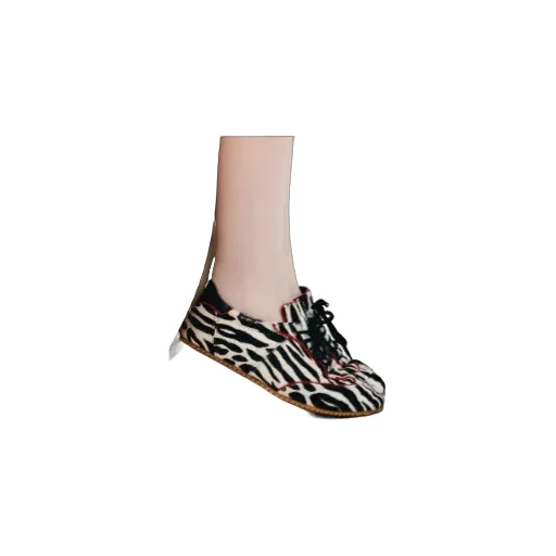 Riley Zebra Printed Lace-Up Sneakers
