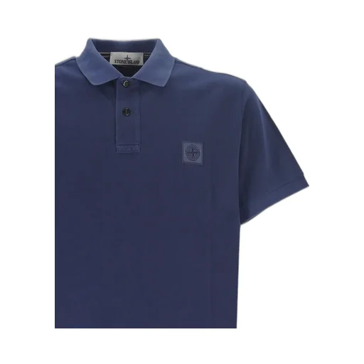 Compass-Patch Buttoned Polo Shirt