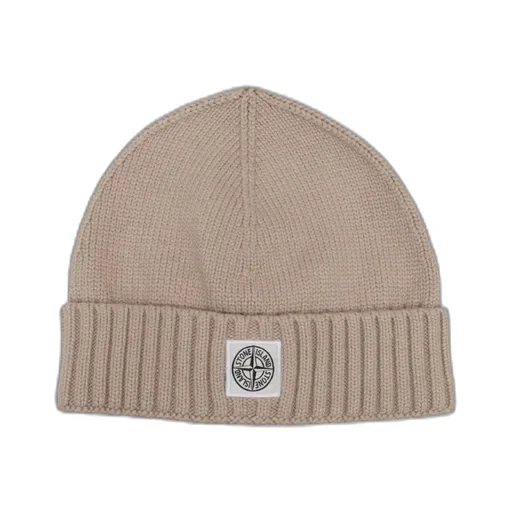 Logo-Patch Ribbed-Knit Beanie