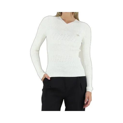 Pointelle-Knit Top