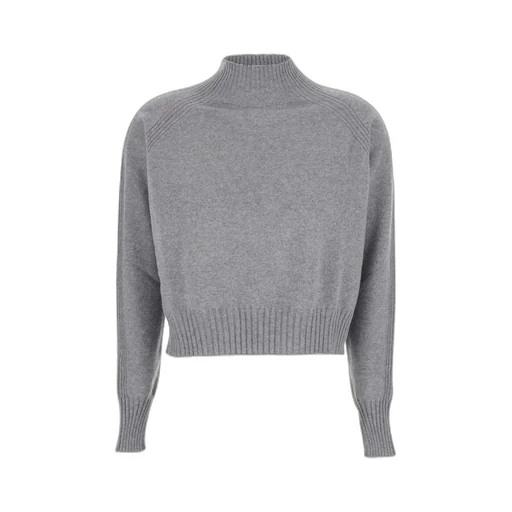 High Neck Cropped Jumper