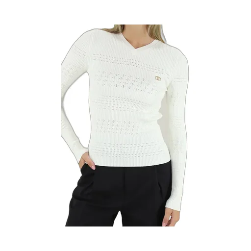 Pointelle-Knit Top