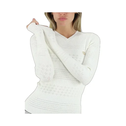 Pointelle-Knit Top