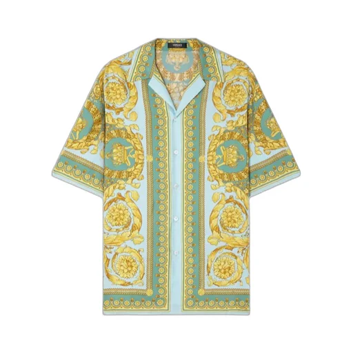 Barocco-Printed Short-Sleeved Shirt