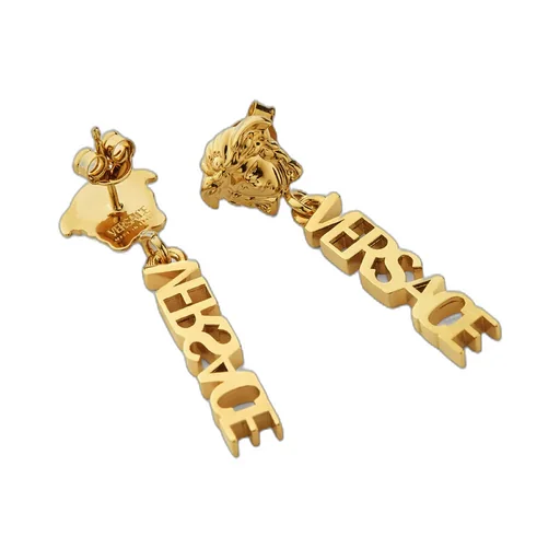 Medusa Logo-Lettering Earrings
