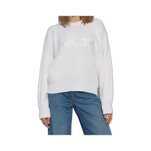 Logo Embroidered Knitted Jumper