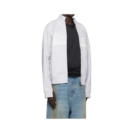 Zip-Up Patch Sweatshirt Amsterdam