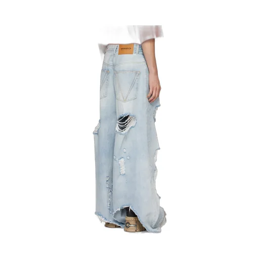 Ripped Wide-Leg Jeans