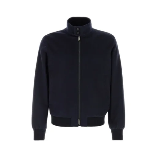 Zipped High Neck Bomber Jacket