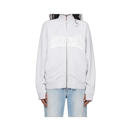 Zip-Up Patch Sweatshirt Amsterdam