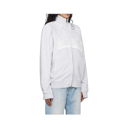 Zip-Up Patch Sweatshirt Amsterdam