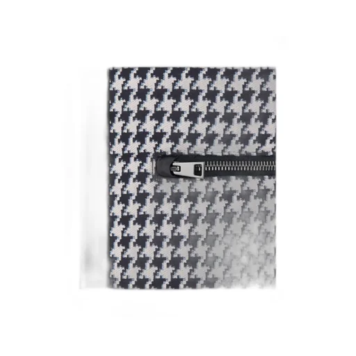 Houndstooth Zip-Up Jacket