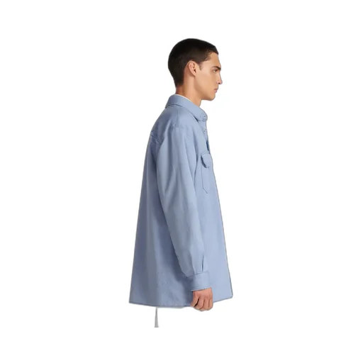 1947 Logo Embroidered Long-Sleeved Overshirt
