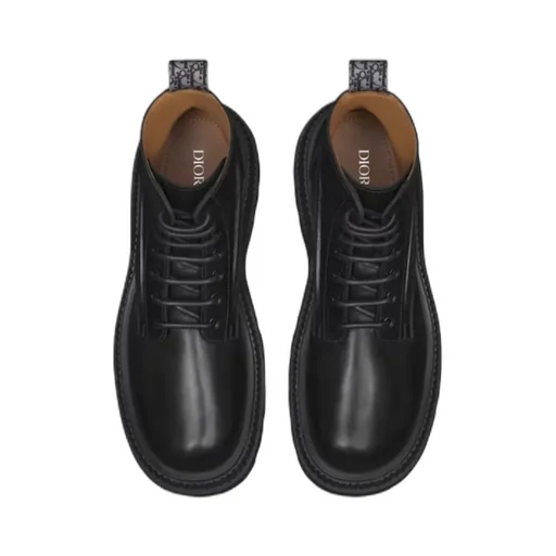 Oblique Printed Round-Toe Boots