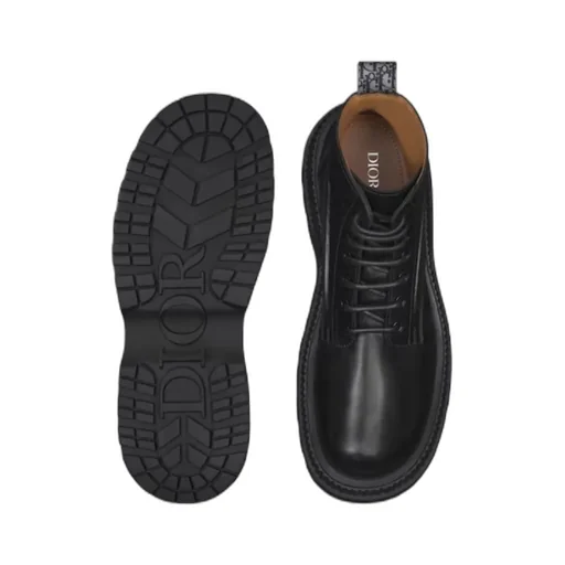 Oblique Printed Round-Toe Boots