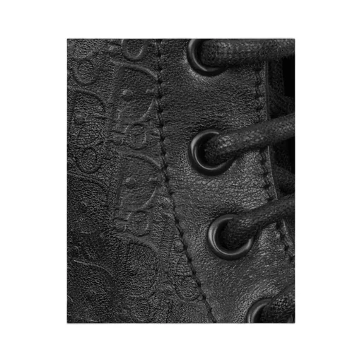 Oblique Printed Round-Toe Boots