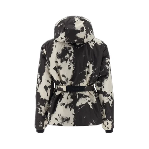 Frosted Fauna Belted Hooded Ski Jacket