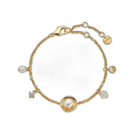 F Is Fendi Embellished Bracelet