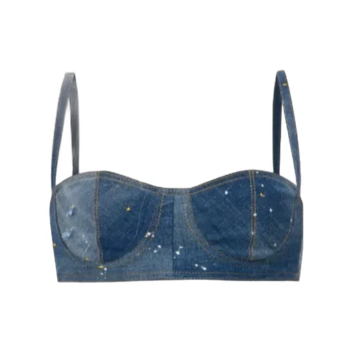 Distressed Denim Top