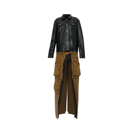 Snap-Button Leather Jacket