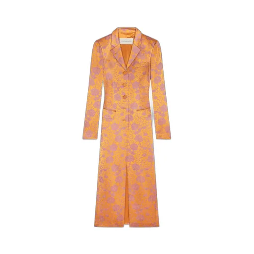 Jacquard Single-Breasted Coat