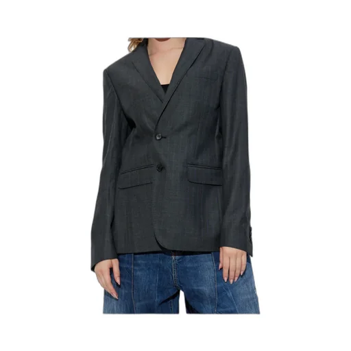 Single Breasted Pinstriped Blazer