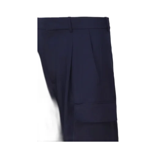 Mid-Rise Twill Cargo Trousers