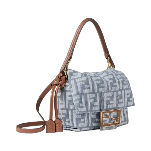 Mamma Baguette Ff Jacquard Small Shoulder Bag