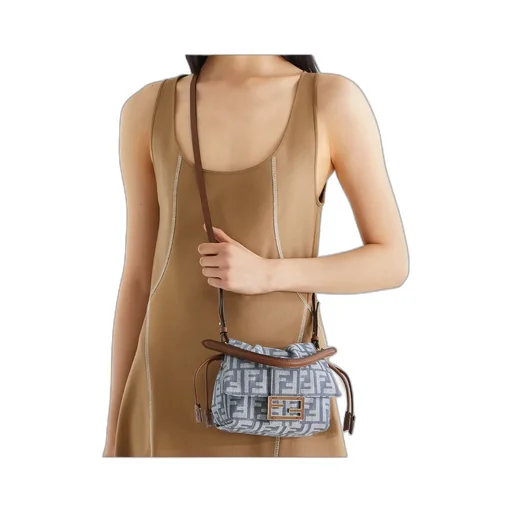 Mamma Baguette Ff Jacquard Small Shoulder Bag
